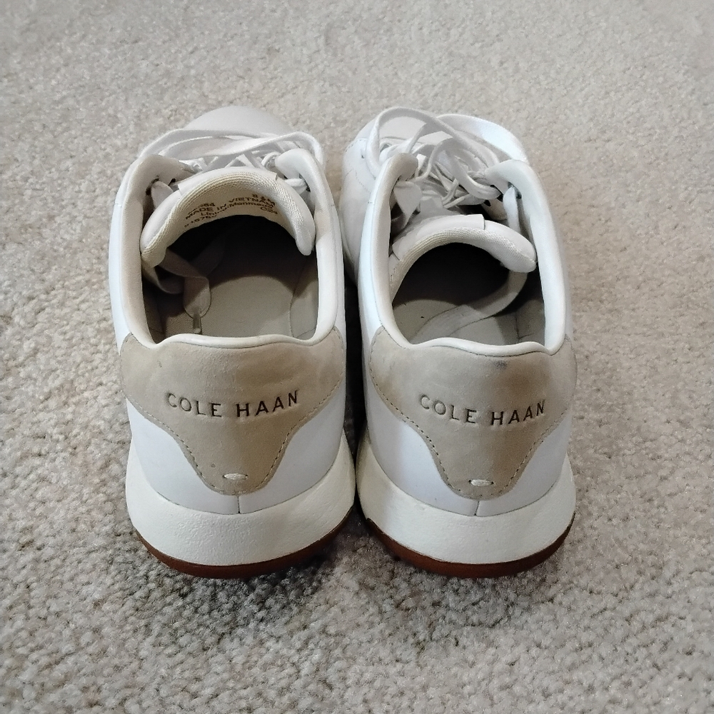 Cole Haan White Leather Sneakers - Picture 3 of 5